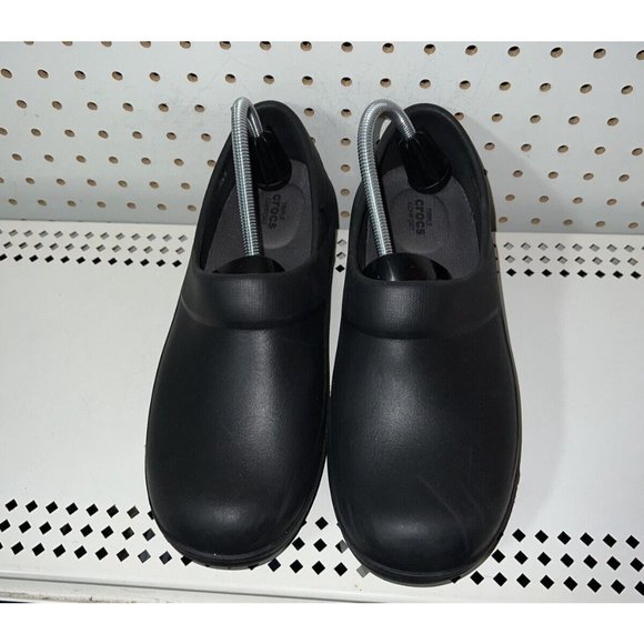 Crocs Neria Pro Womens Rubber Slip On Nursing Work Clogs Size 11 Black - Picture 4 of 8